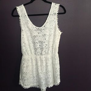 White lace coverup