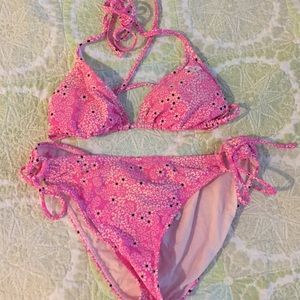 Roxy pink string bikini