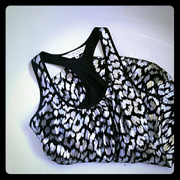 Trina Turk razorback metallic tank