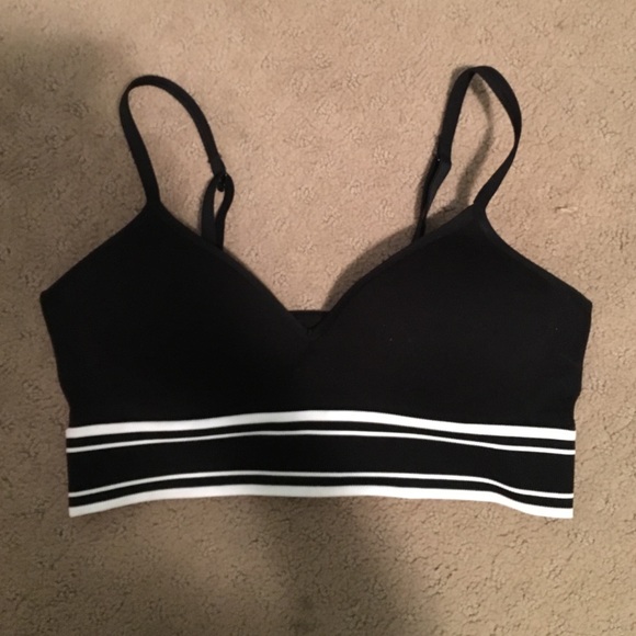 Black bandeau/bralette top from pink