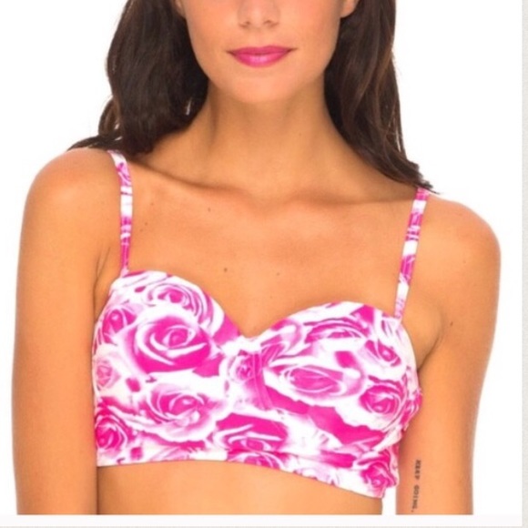 NWT Motel Rose Bandeau Bikini Top - Picture 2 of 5