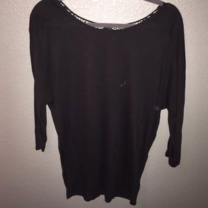 Black three-quarter length top