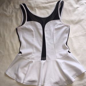 NWOT Mesh Peplum Tank