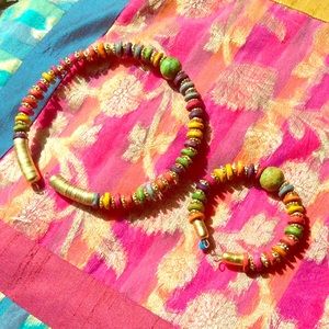 Hippie Chic Choker and Bracelet