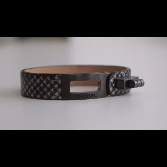 SOLD Authentic CHANEL Python Bracelet - Picture 3 of 4