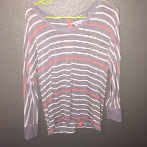 Gray striped long sleeve