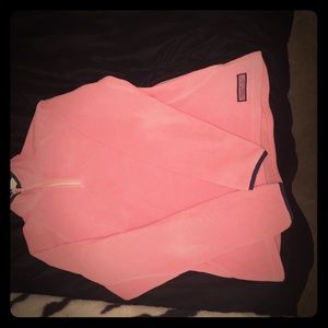 Pink fleece pullover