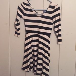 Black and white skater dress