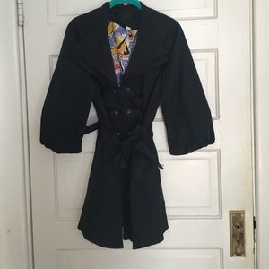 Anthropologie (Idra) Navy Rain Jacket
