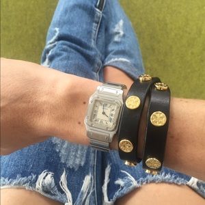 Tory Burch wrap bracelet in black