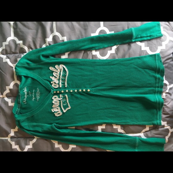 Long Sleeve Green Aeropostale T-shirt