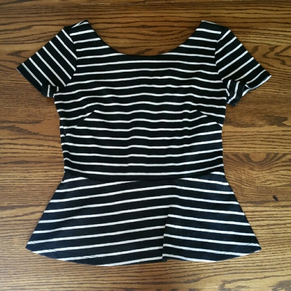 Black & White Peplum