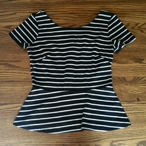 Black & White Peplum