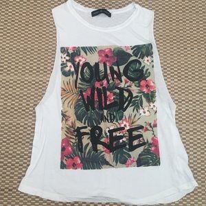 Young Wild and Free tank top