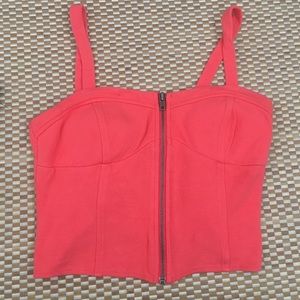 salmon crop top