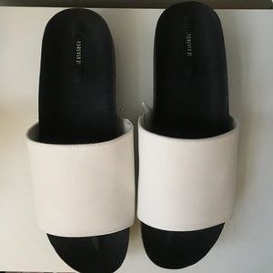 White SixtySeven Ariel Slides from Forever 21