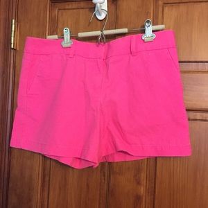 NWT neon pink cotton khaki shorts Ann Taylor LOFT