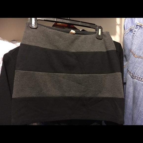 Bailey 44 black/grey stripe mini skirt