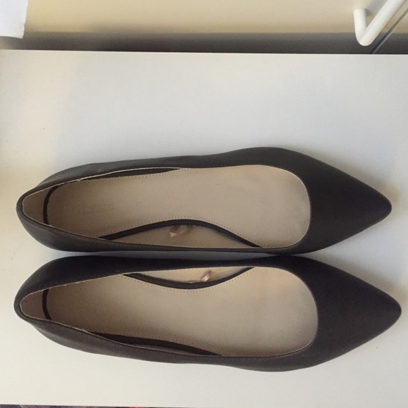 Faux Leather Pointed Flats from Forever 21