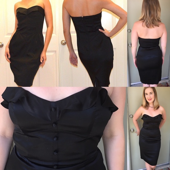 🎈 Betsey Johnson Silk Tux Dress - Picture 2 of 6