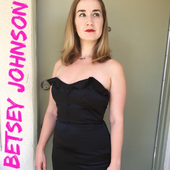 🎈 Betsey Johnson Silk Tux Dress - Picture 4 of 6