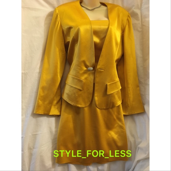 PAMELA DENNIS Silk 3 PC Skirt Suit - Picture 2 of 4