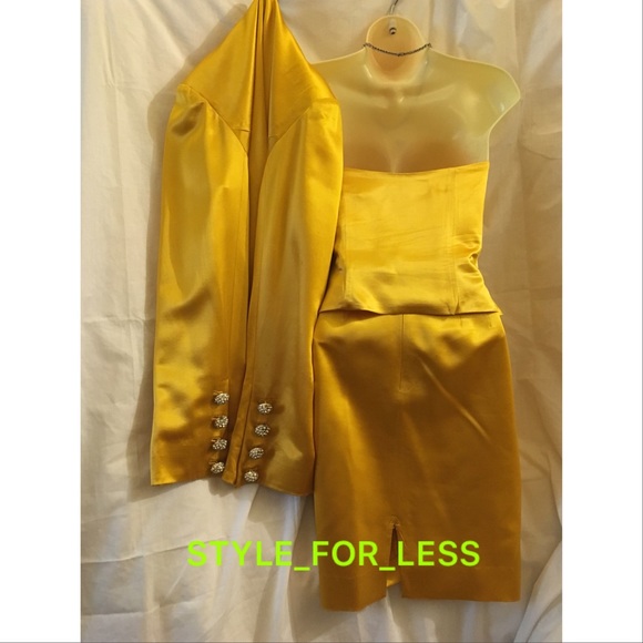 PAMELA DENNIS Silk 3 PC Skirt Suit - Picture 3 of 4