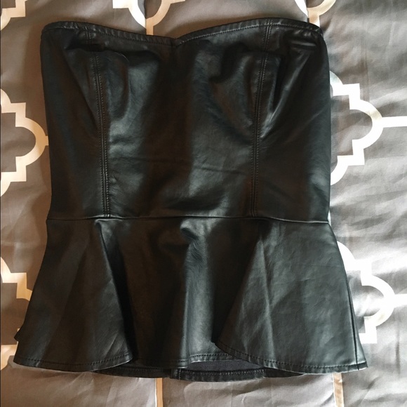 Leather Peplum Corset