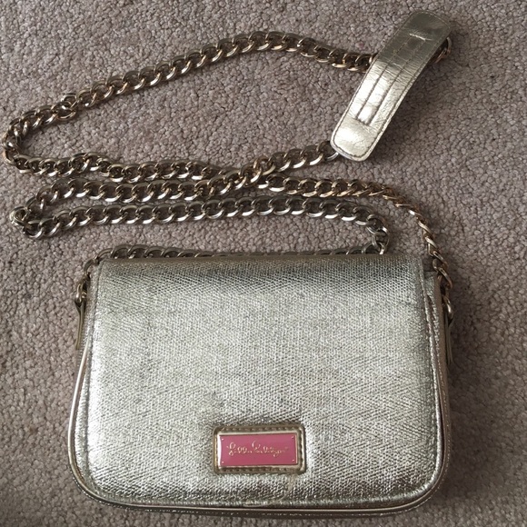 Lilly Pulitzer Gold Party Crossbody