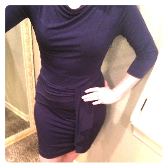 Purple pleated dress