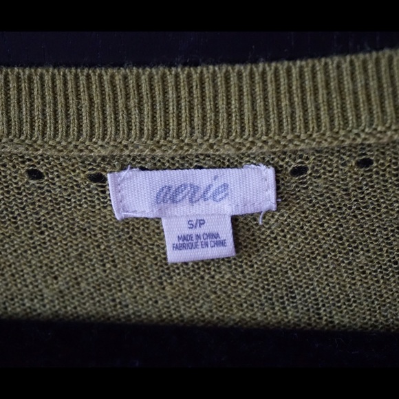 Aerie Olive Green Cardigan - Picture 3 of 3