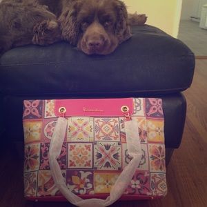 NWT Braccialini bag Mosaico B9655 fuschia