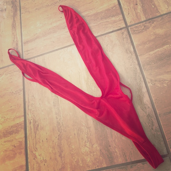 Bodyzone Apparel Other - 1 pc red mesh Slingshot stripper exotic dancewear