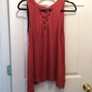 American eagle lace crossed tank