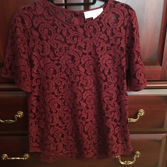 Ann Taylor Loft Lace top nwot