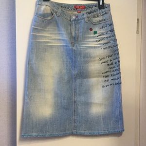 Final price! Miss Sixty ladybug denim skirt Sz S