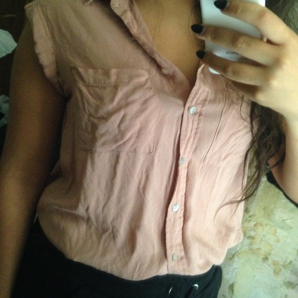 🌀5$ SALE🌀Mauve button down - Picture 3 of 4