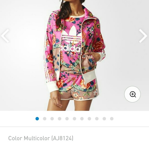Floral Adidas Jacket and Bra top NWT
