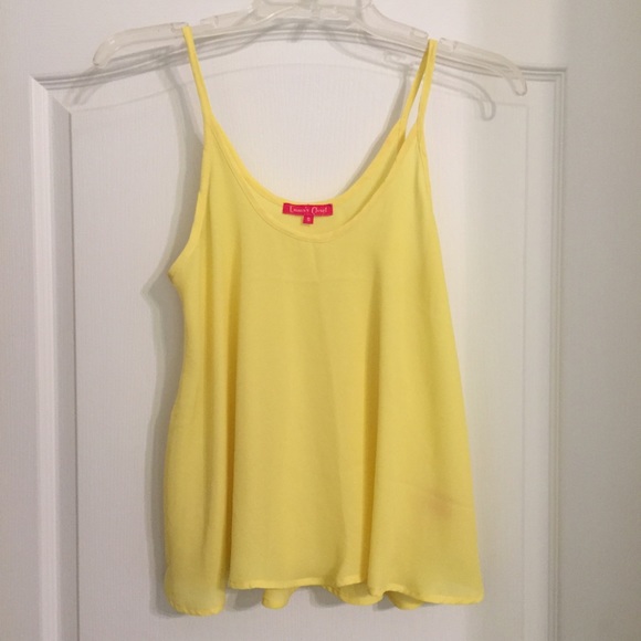 NWOT yellow chiffon swing tank