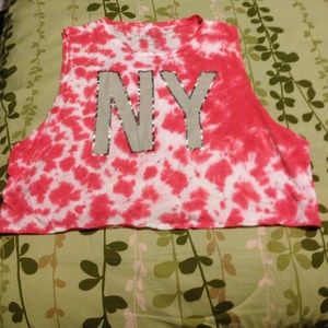 A tie dye Aeropostale crop top