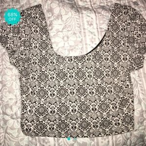 Small B&W Crop Top