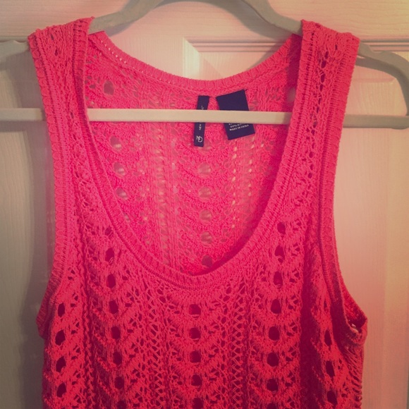 new directions Dresses & Skirts - Coral knit dress - can be used as swim coverup