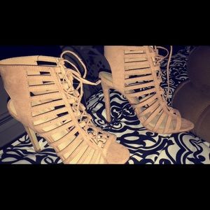 Nude pink heels