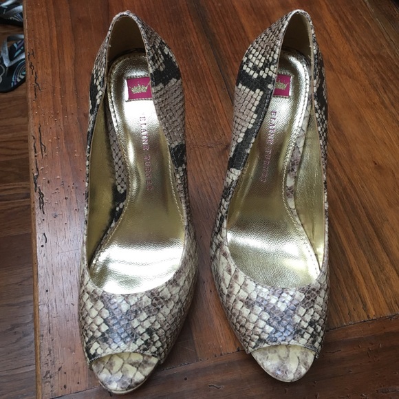 ELAINE TURNER PEEP TOE HIGH HEELS - Picture 1 of 4