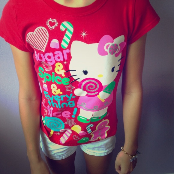 Hello kitty christamas/ holiday kids shirt