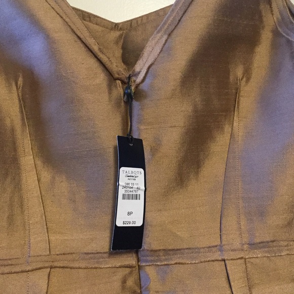 Final! New Talbots Silk Dress Sz 8P Retail $229 - Picture 3 of 4