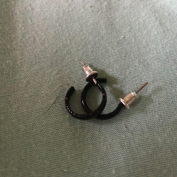 Black hoop earrings