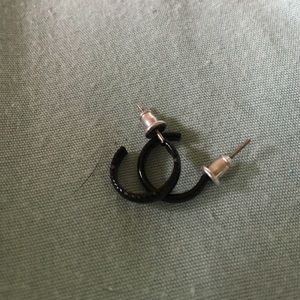 Black hoop earrings