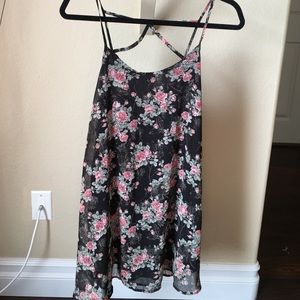 Robo black floral dress