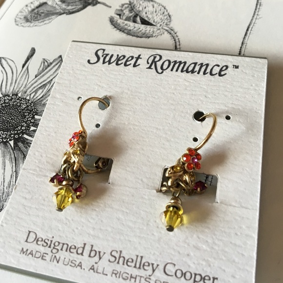 Sweet Romance Jewelry Sweet Romance Earrings Orange Flowers W